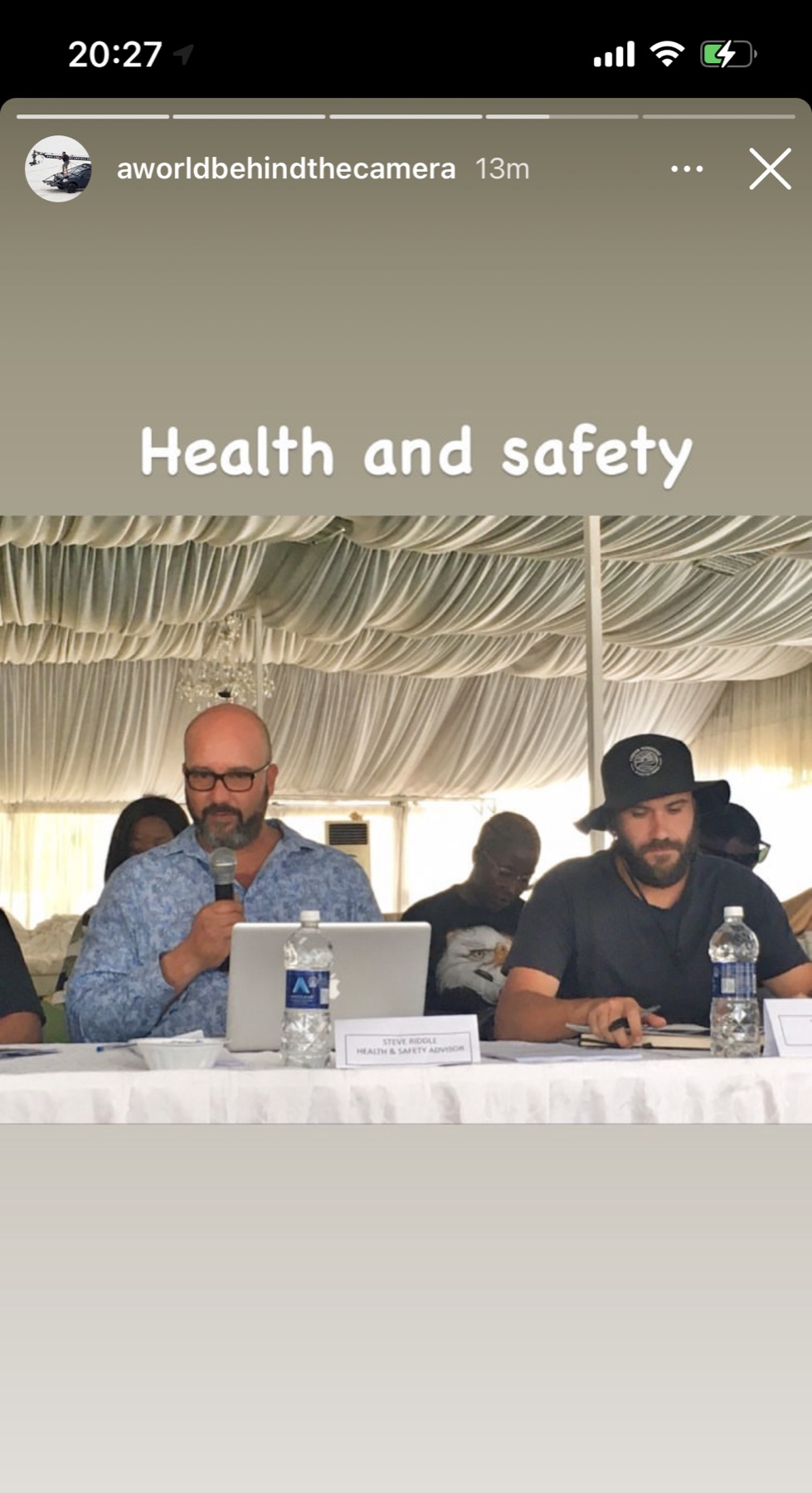 Steve Riddle speaking at a health and safety briefing